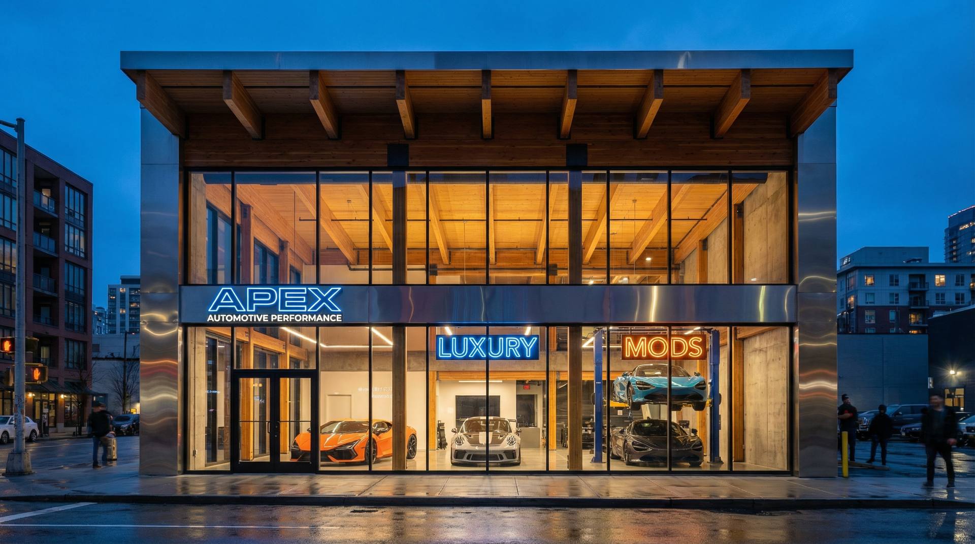 看片修车改装公司门店